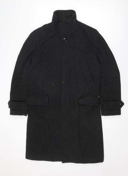 Mens UK Size M H&M Black Overcoat