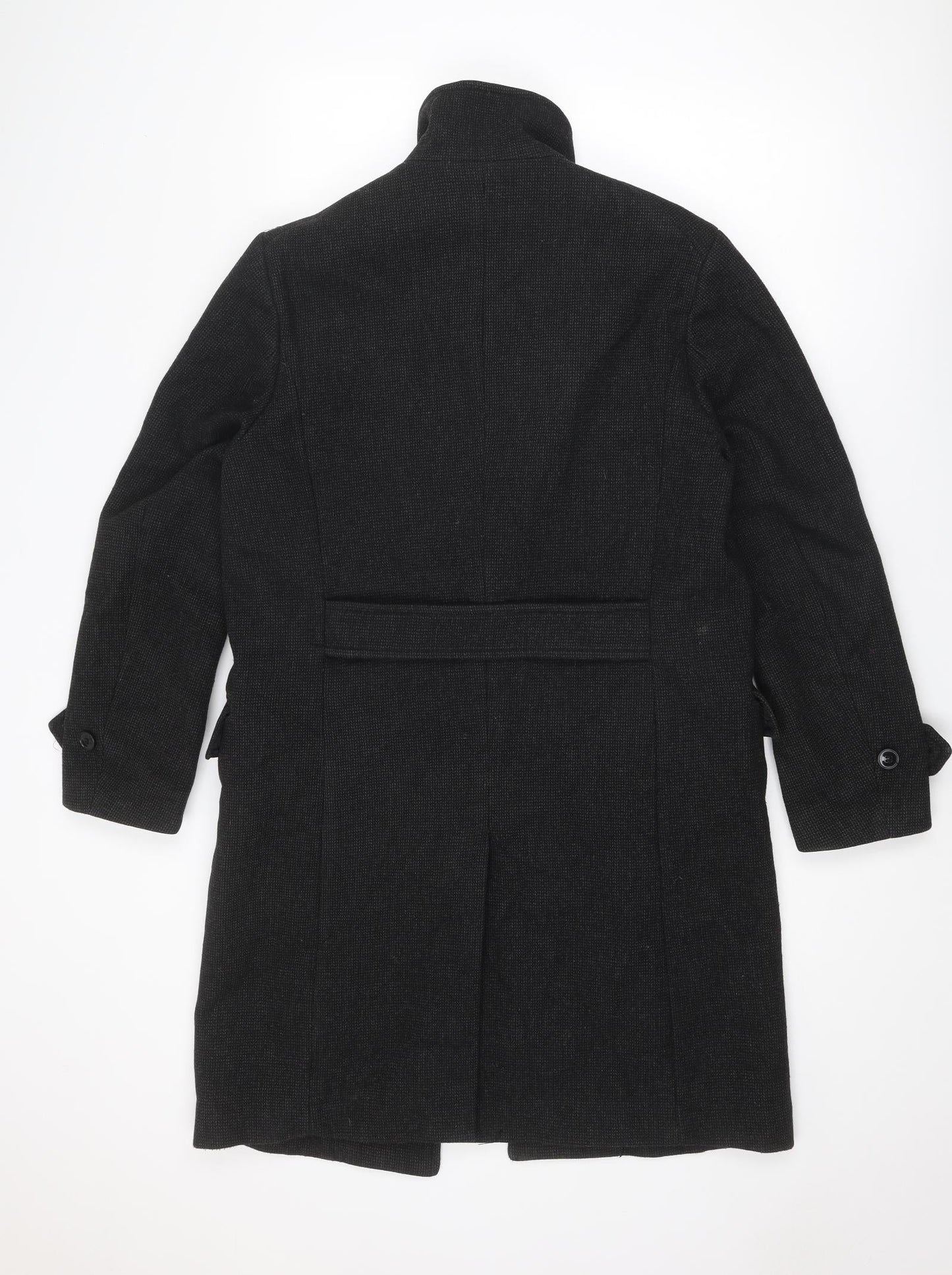 Mens UK Size M H&M Black Overcoat