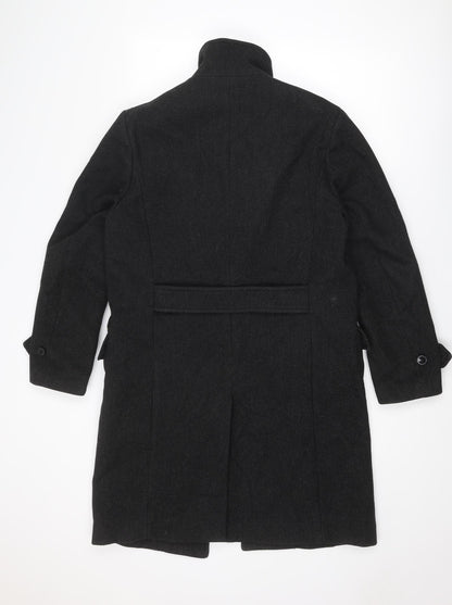 Mens UK Size M H&M Black Overcoat