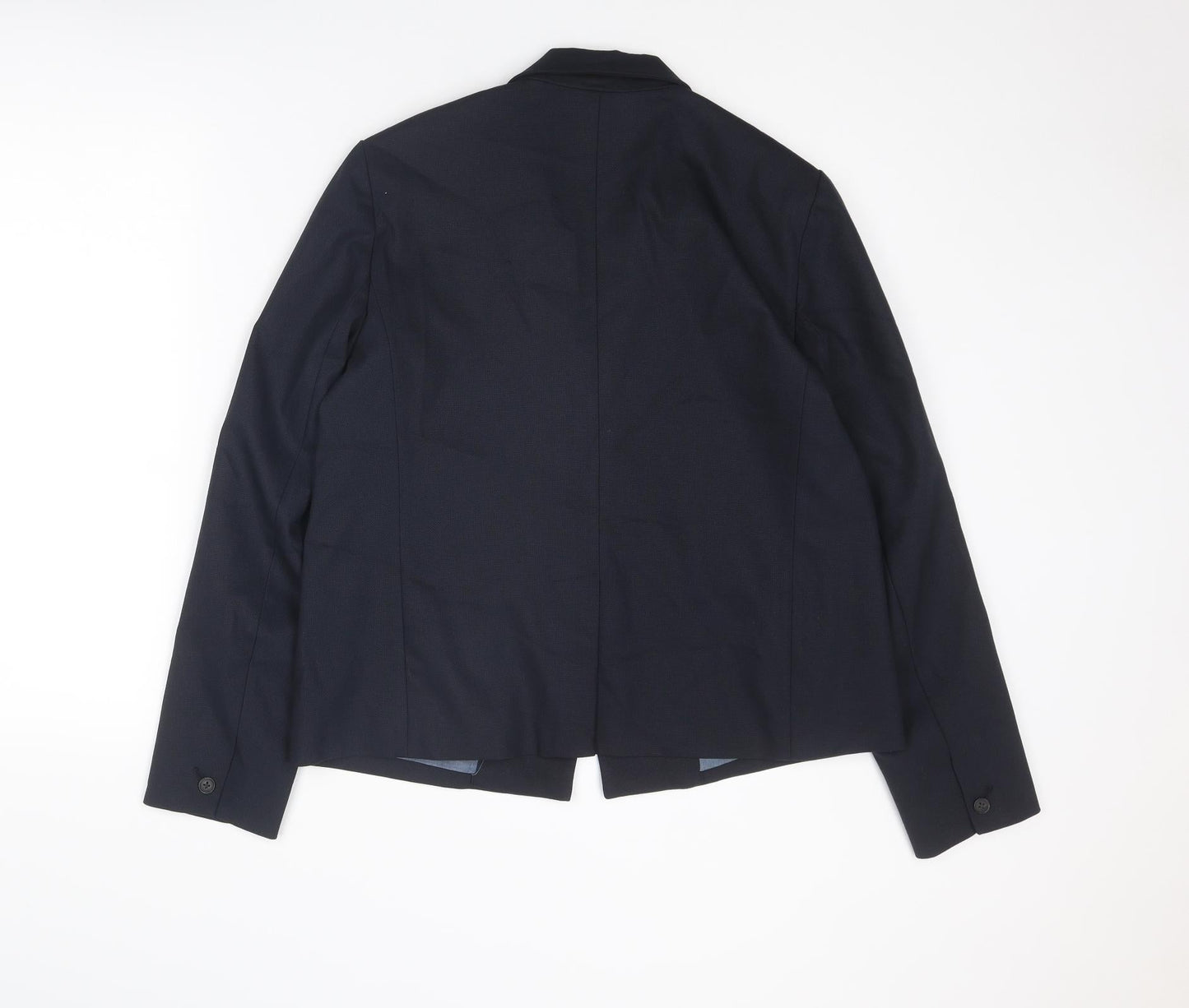 Gap Womens Blue Polyester Jacket Suit Jacket Size 14