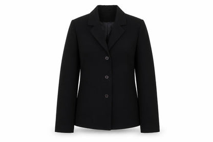 Elizabeth Emanuel Womens Black Polyester Jacket Suit Jacket Size 12 Button