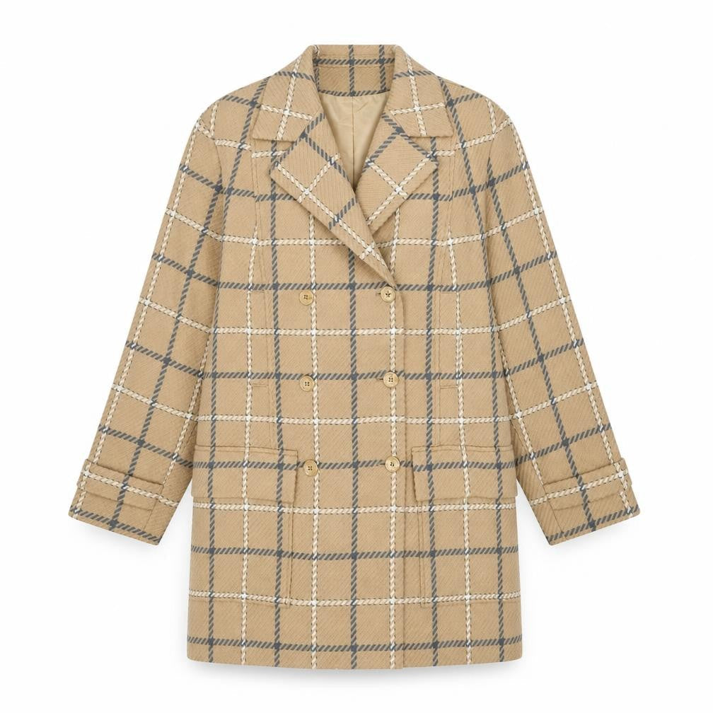 Womens UK Size 14 LUCIA Beige Overcoat