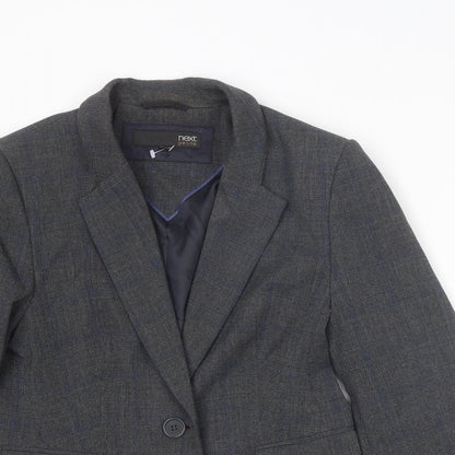 NEXT Womens Grey Polyester Jacket Blazer Size 14