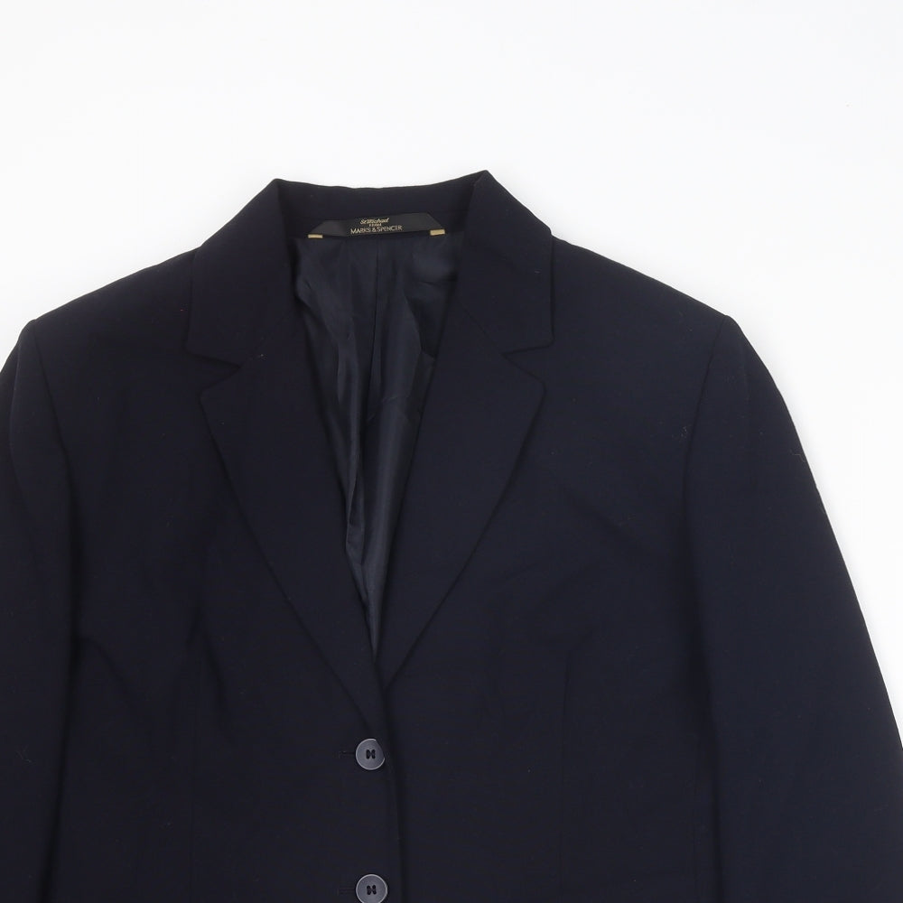 Womens UK Size 16 St Michael Regular Blue Suit Jacket
