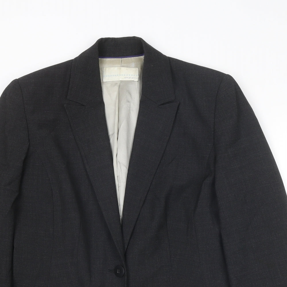 Womens UK Size 12 AMARANTO Regular Grey Suit Jacket