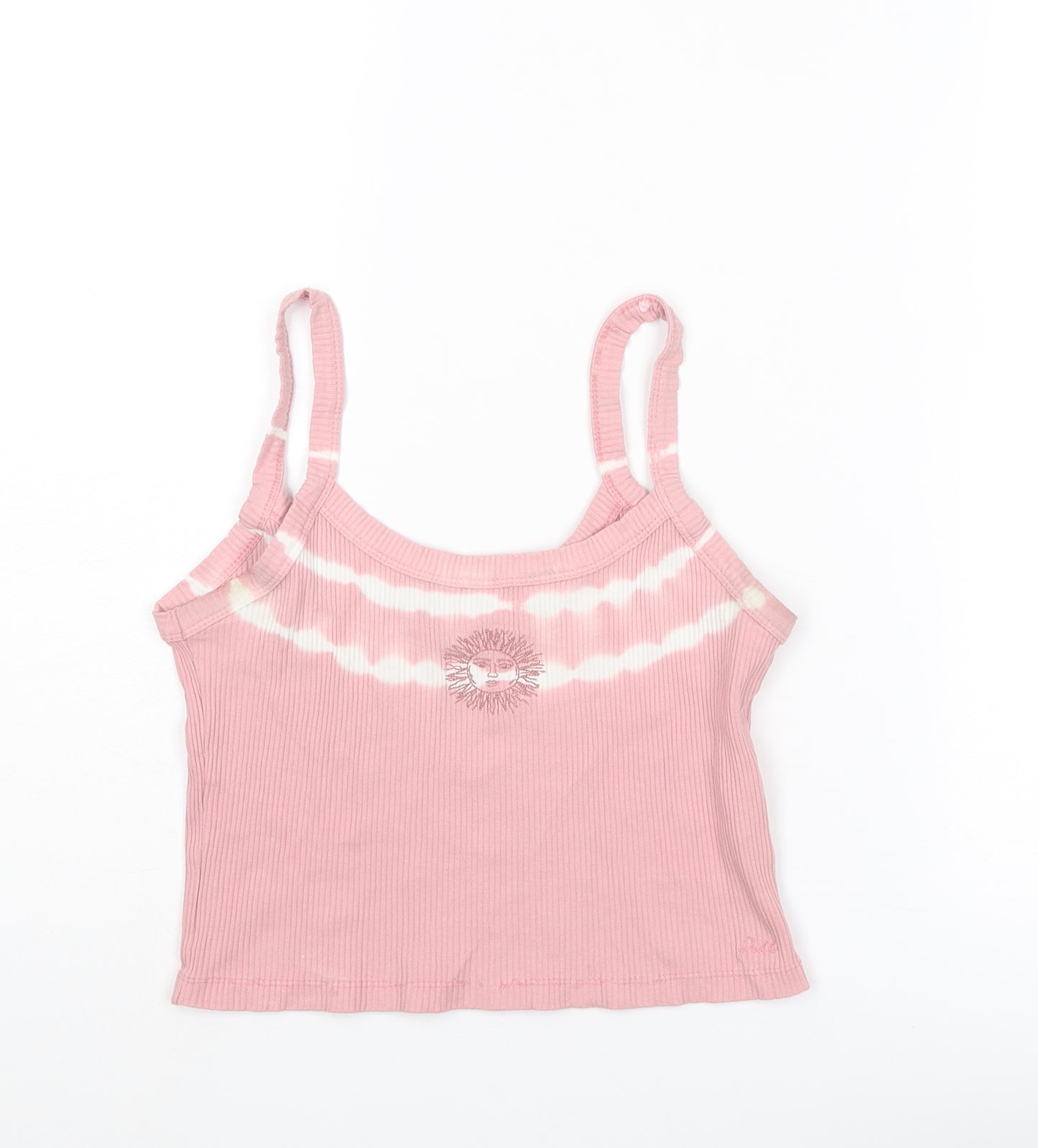 Womens UK Size M Pull&Bear Pink Cropped Tank