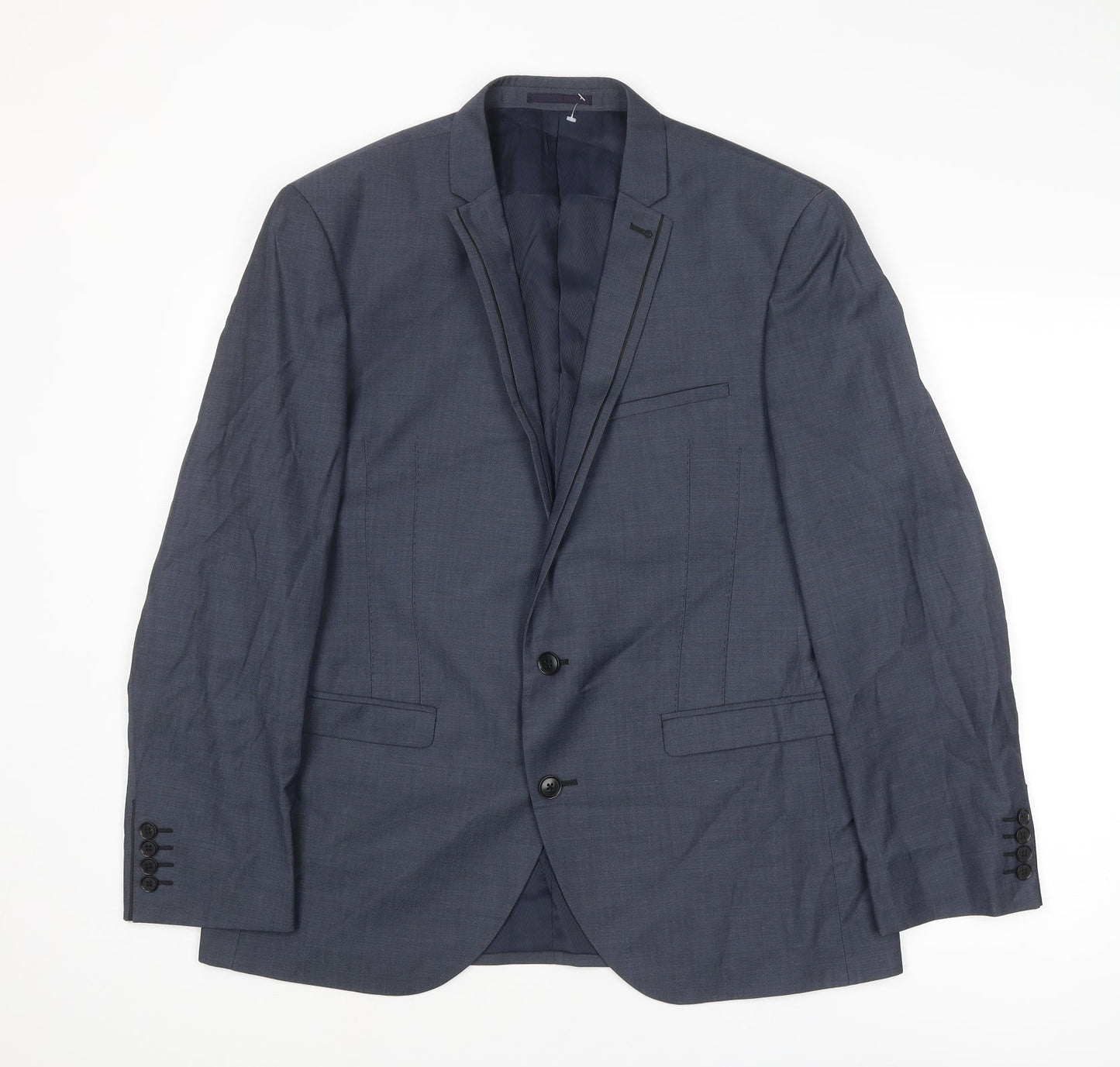 Mens UK Size 42 Marks and Spencer Regular Blue Suit Jacket