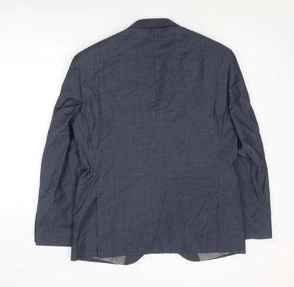 Mens UK Size 42 Marks and Spencer Regular Blue Suit Jacket