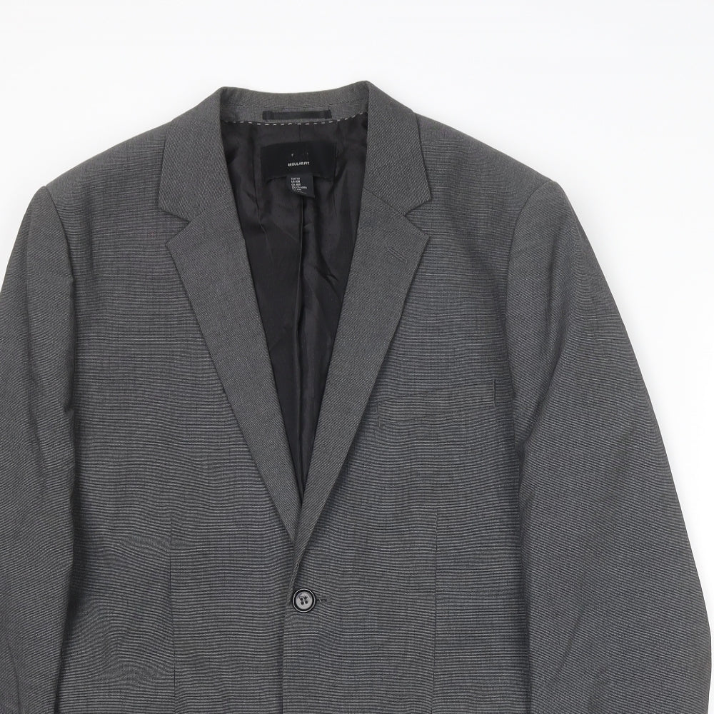 Mens UK Size L H&M Regular Grey Suit Jacket