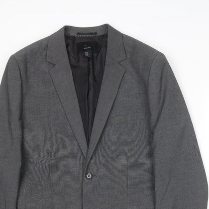 Mens UK Size L H&M Regular Grey Suit Jacket
