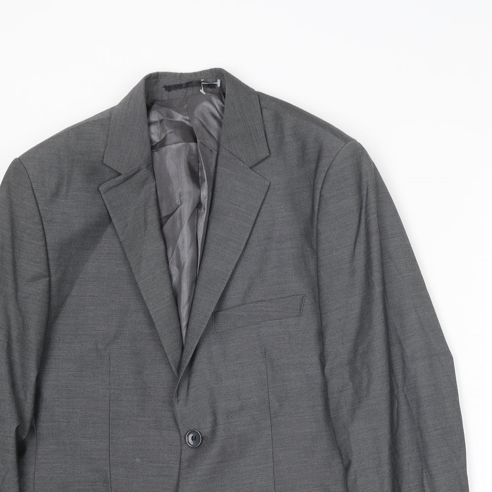FRENCHEYE Mens Grey Wool Jacket Suit Jacket Size 36 Regular