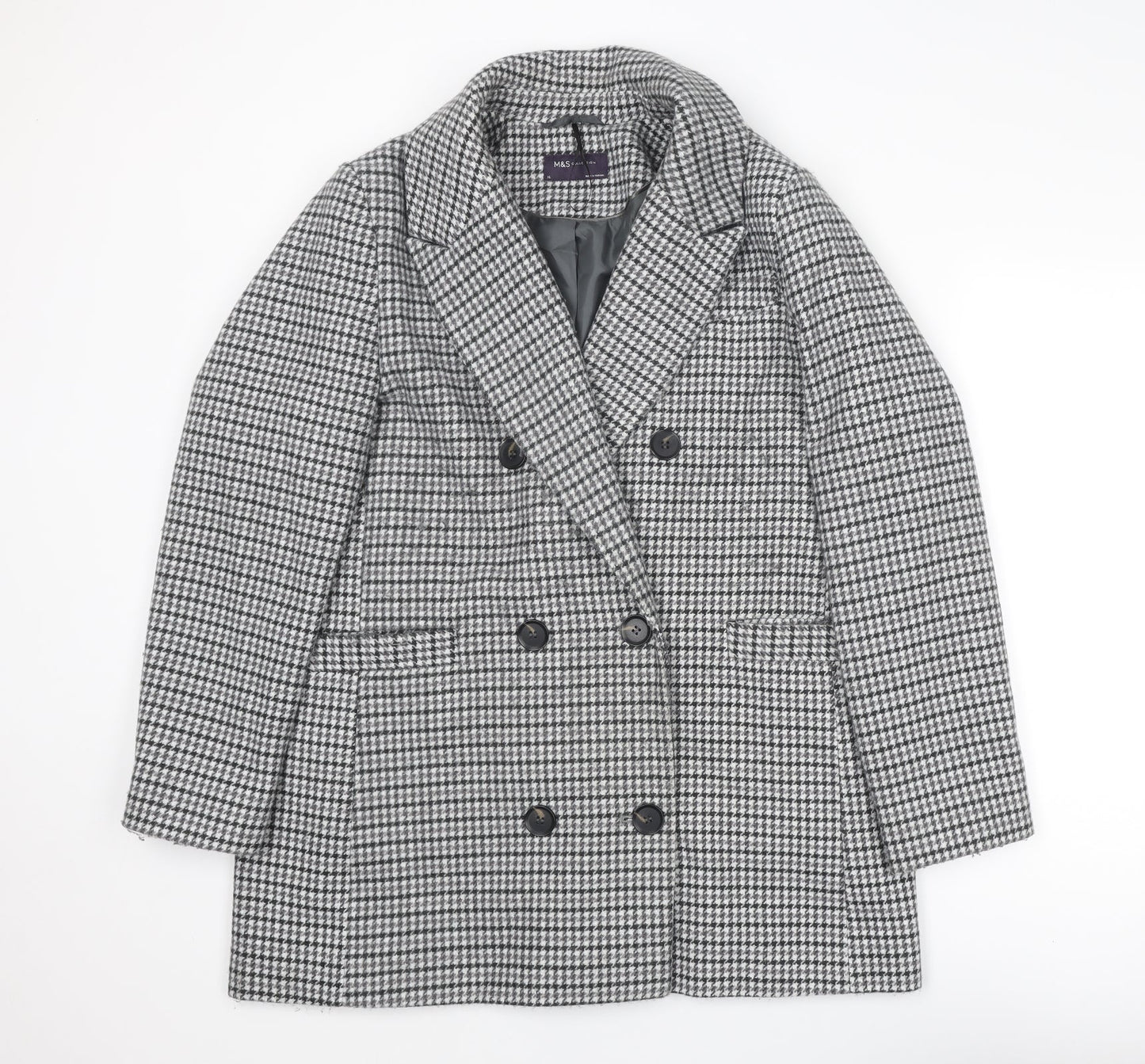 Womens UK Size 16 Marks and Spencer Grey Pea Coat