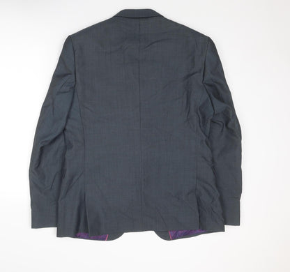 Gibson Mens Grey Wool Jacket Suit Jacket Size 46 Regular