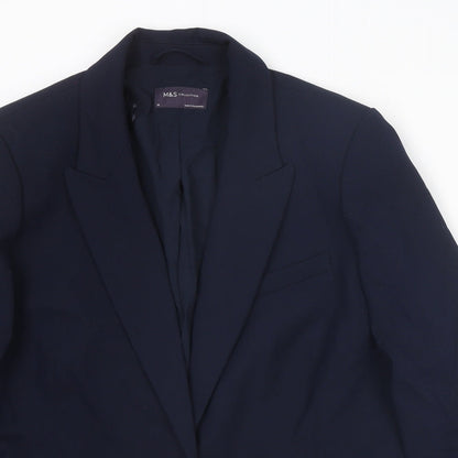Marks and Spencer Womens Blue Polyester Jacket Suit Jacket Size 18