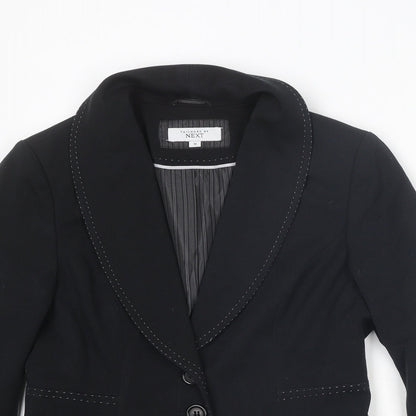 NEXT Womens Black Polyester Jacket Blazer Size 10