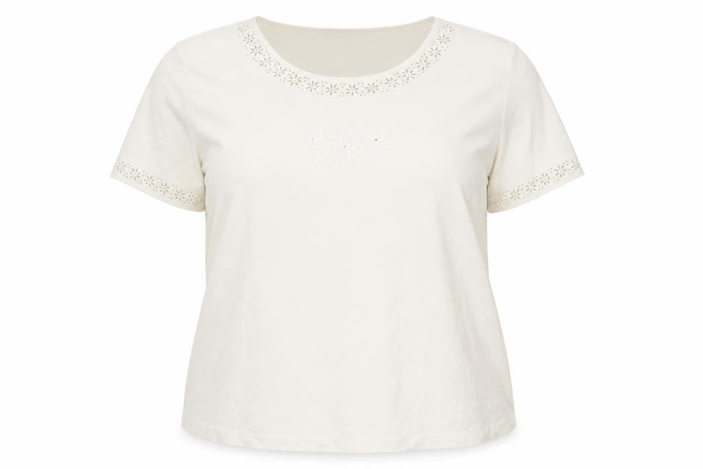 Womens UK Size 20 Classics Ivory Basic Blouse