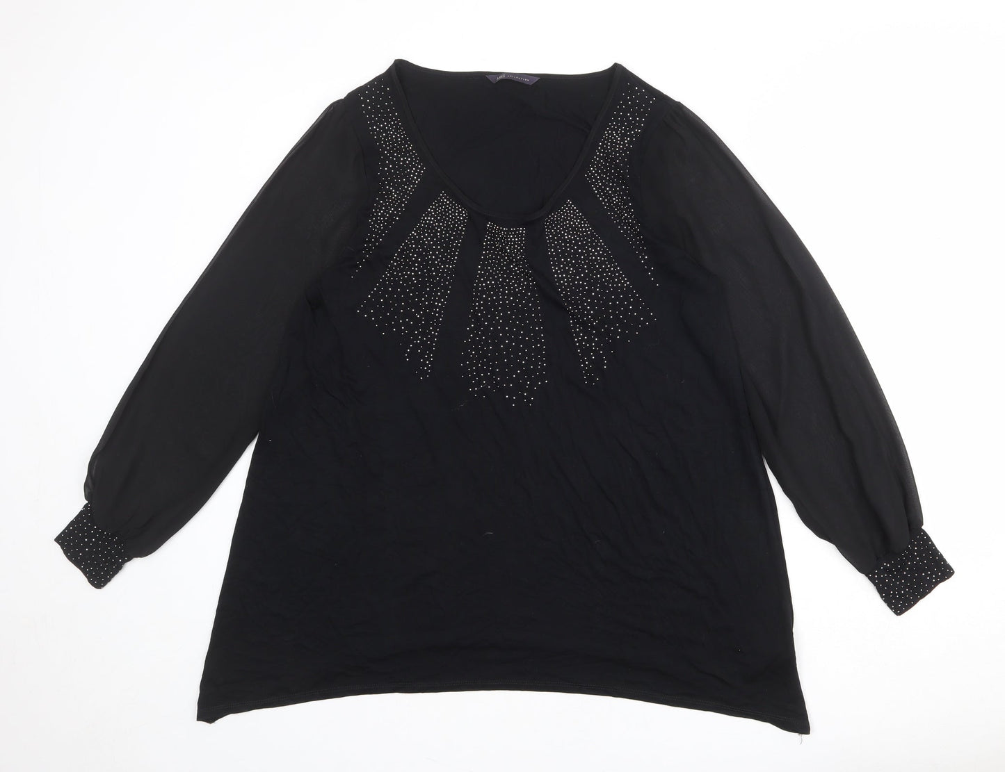 Womens UK Size 16 Marks and Spencer Black Basic Blouse