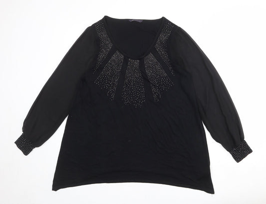 Womens UK Size 16 Marks and Spencer Black Basic Blouse