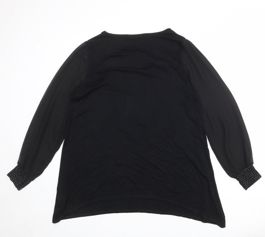 Womens UK Size 16 Marks and Spencer Black Basic Blouse