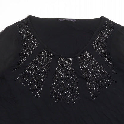 Womens UK Size 16 Marks and Spencer Black Basic Blouse