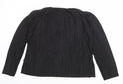 Womens UK Size M H&M Black Basic Blouse