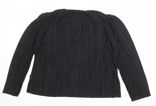 Womens UK Size M H&M Black Basic Blouse