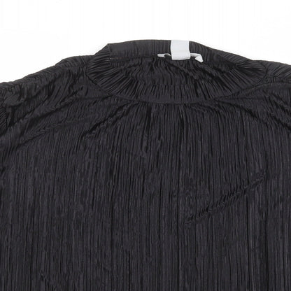 Womens UK Size M H&M Black Basic Blouse