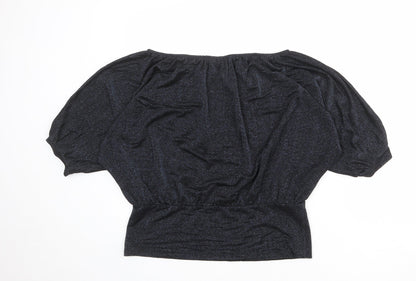 Womens UK Size 16 BHS Black Basic Blouse
