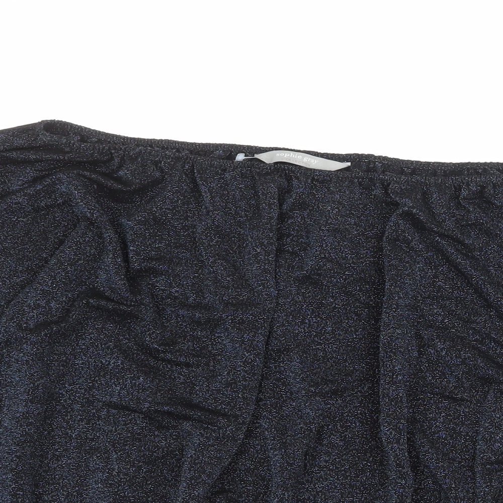 Womens UK Size 16 BHS Black Basic Blouse