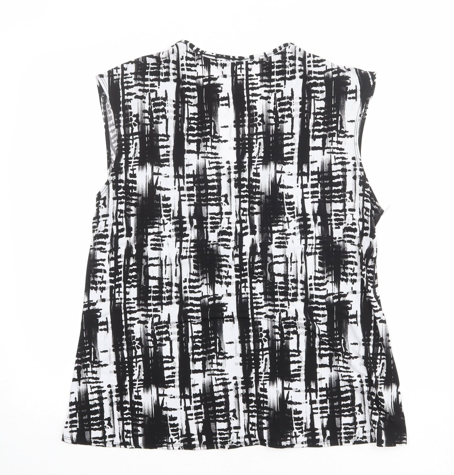 C.M.D Womens Multicoloured Geometric Polyester Basic Blouse Size 20 V-Neck - Gathered Front Detail