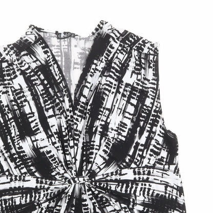 C.M.D Womens Multicoloured Geometric Polyester Basic Blouse Size 20 V-Neck - Gathered Front Detail