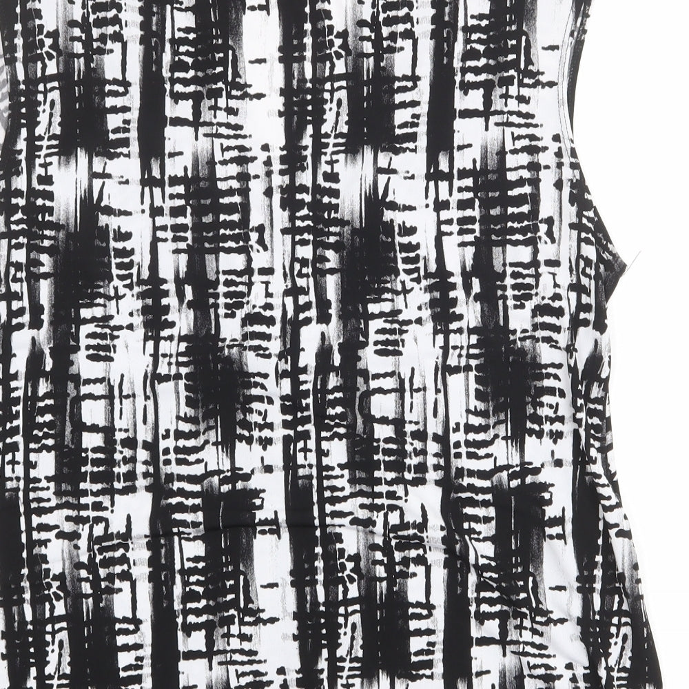 C.M.D Womens Multicoloured Geometric Polyester Basic Blouse Size 20 V-Neck - Gathered Front Detail