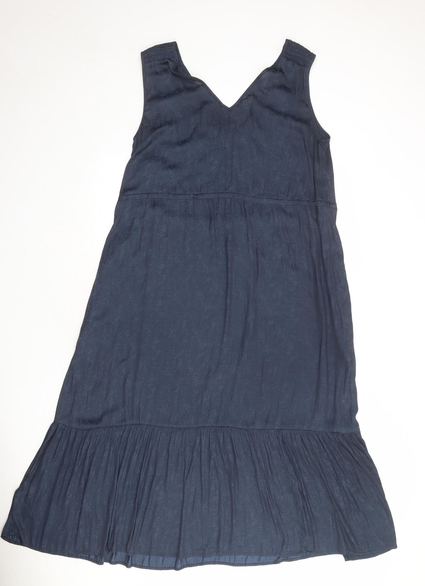 Per Una Womens Blue Polyester A-Line Size 12 V-Neck Pullover