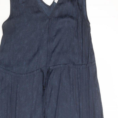 Per Una Womens Blue Polyester A-Line Size 12 V-Neck Pullover