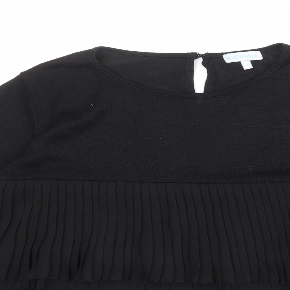 Womens UK Size S Blue Vanilla Black Pullover Jumper