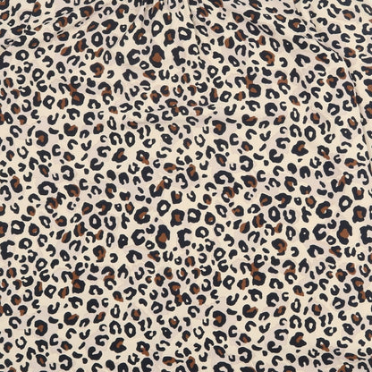 Marks and Spencer Womens Beige Animal Print Polyester Shift Size 14 V-Neck Button - Leopard Print