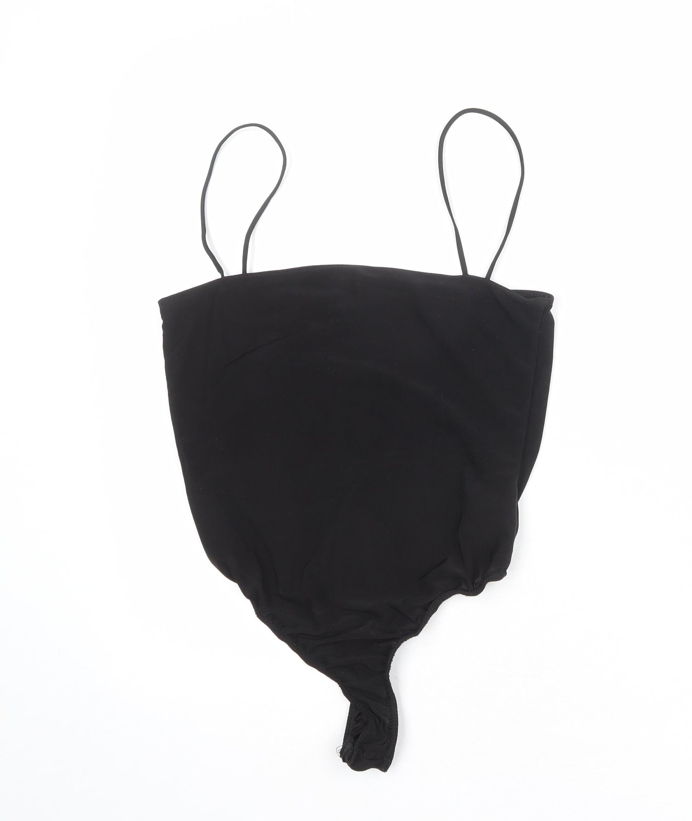 Missguided Womens Black Polyester Bodysuit One-Piece Size 8 Snap