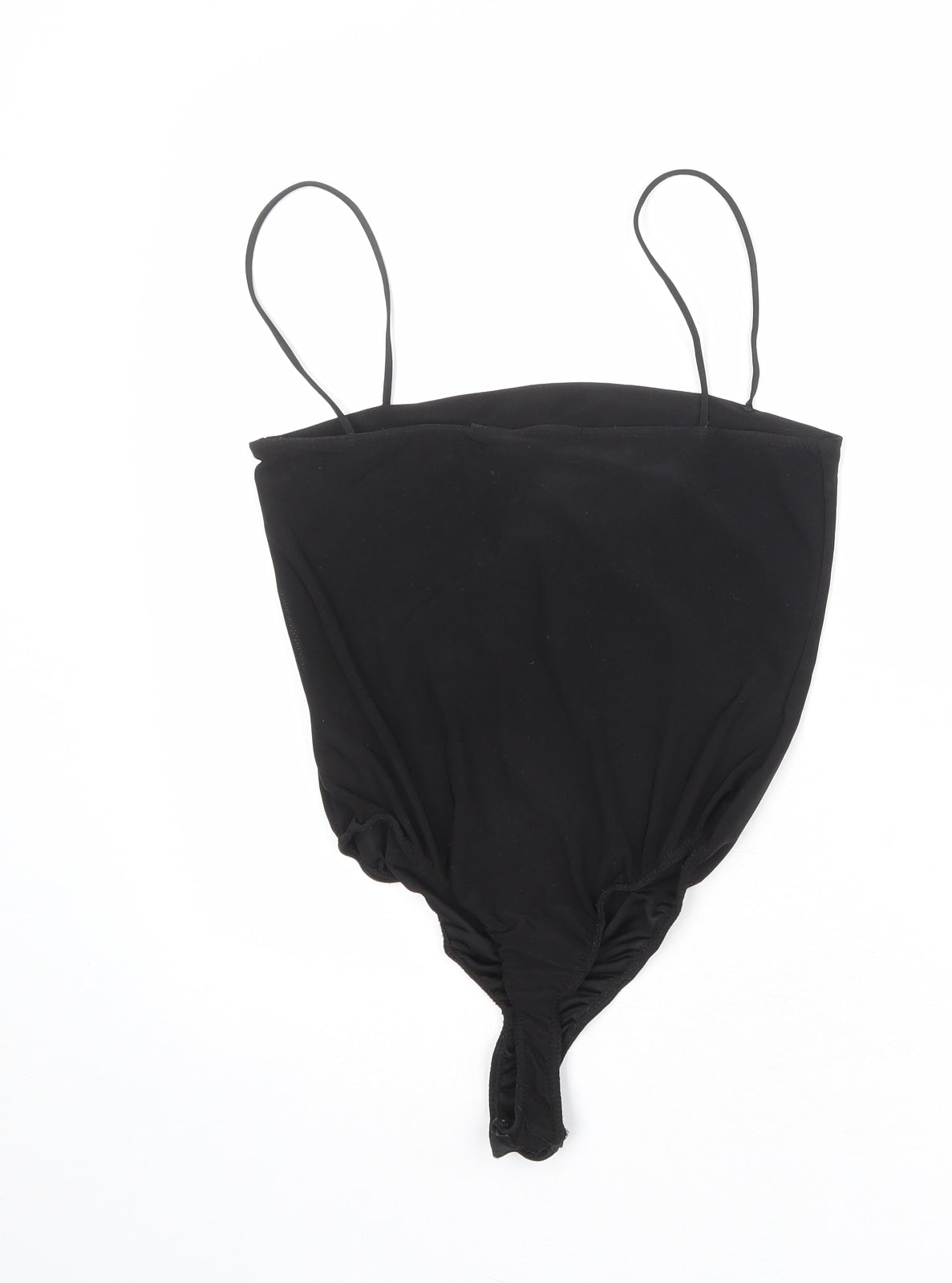 Missguided Womens Black Polyester Bodysuit One-Piece Size 8 Snap