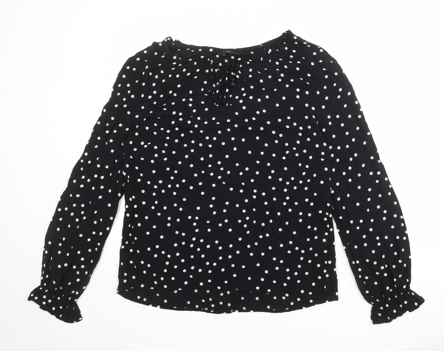Womens UK Size 10 NEXT Black Basic Blouse