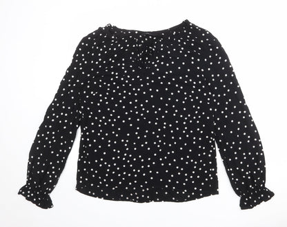 Womens UK Size 10 NEXT Black Basic Blouse