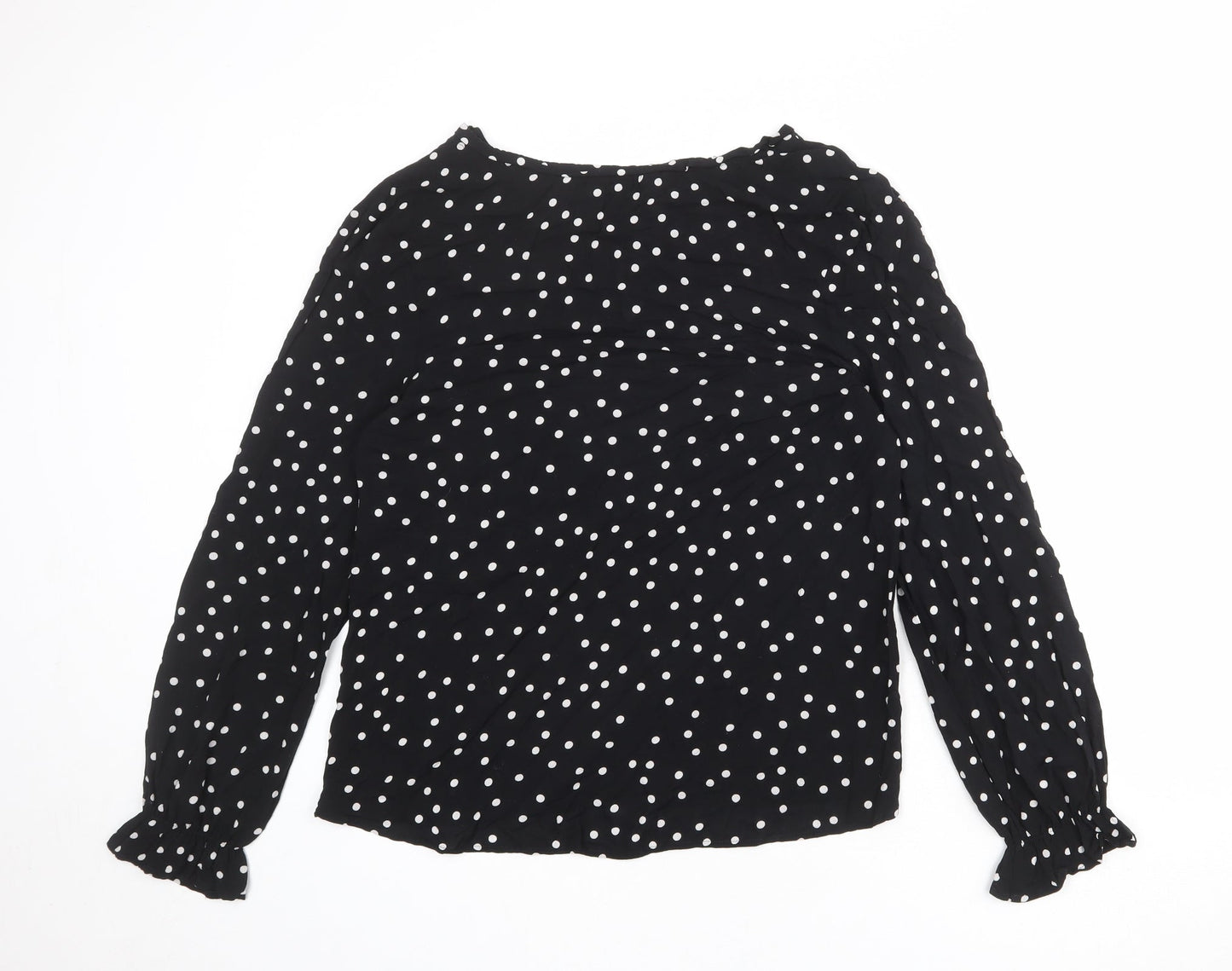 Womens UK Size 10 NEXT Black Basic Blouse