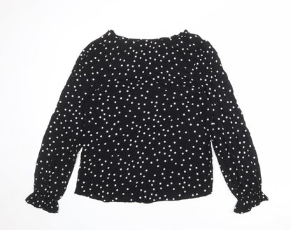 Womens UK Size 10 NEXT Black Basic Blouse