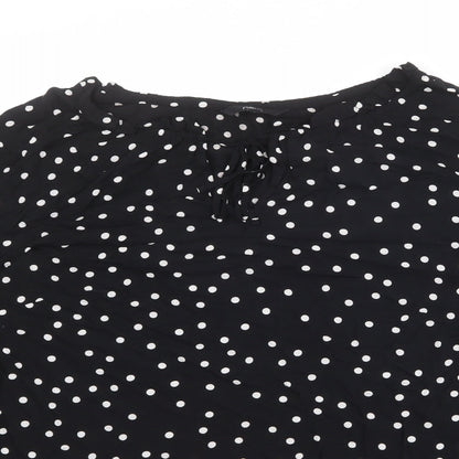 Womens UK Size 10 NEXT Black Basic Blouse