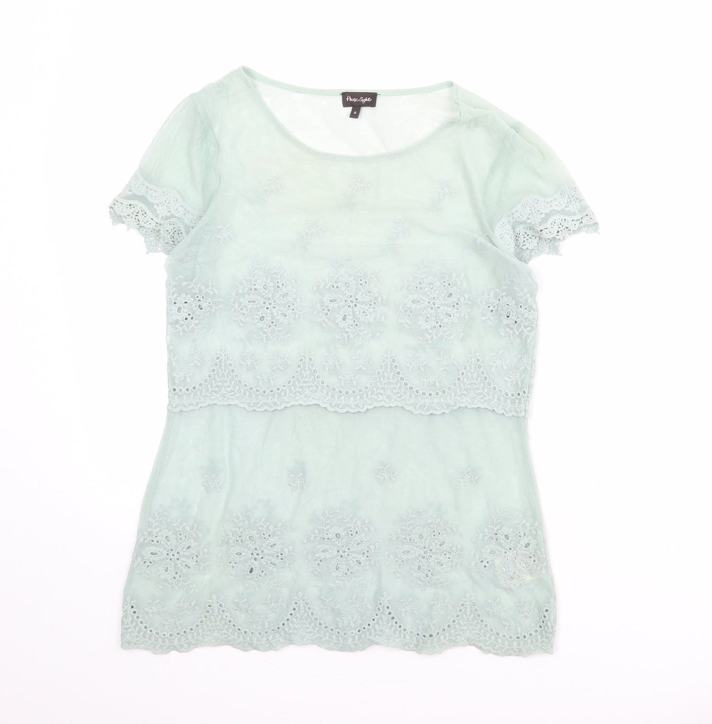 Womens UK Size 8 Phase Eight Green Basic Blouse