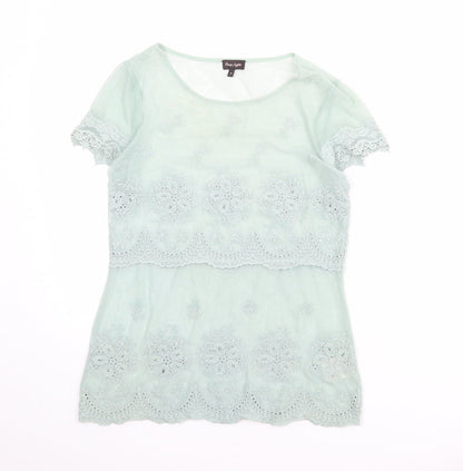 Womens UK Size 8 Phase Eight Green Basic Blouse