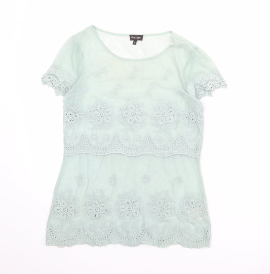 Womens UK Size 8 Phase Eight Green Basic Blouse