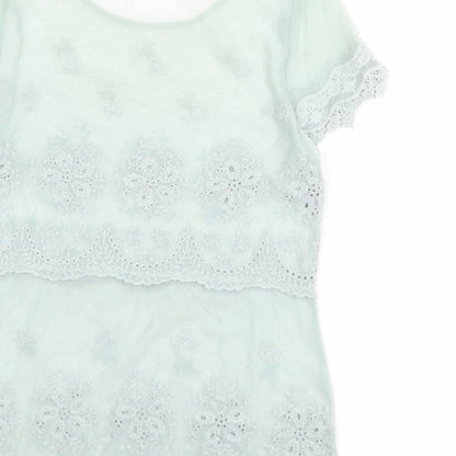Womens UK Size 8 Phase Eight Green Basic Blouse