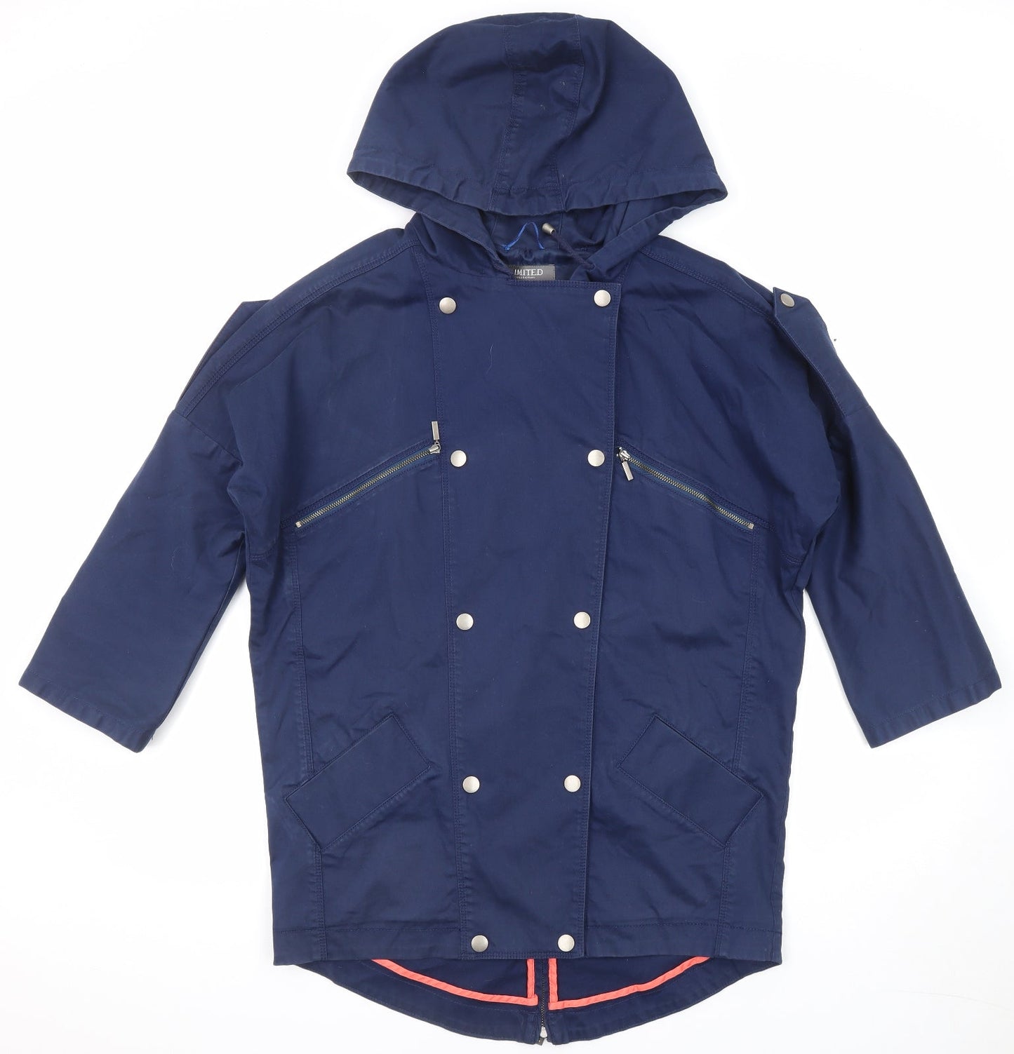 Womens UK Size 8 Limited Collection Blue Overcoat