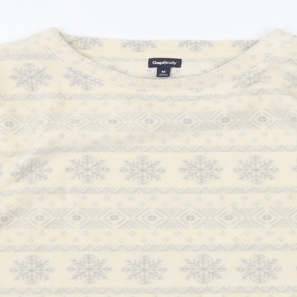 Gap Womens Beige Fair Isle Polyester Pullover Sweatshirt Size M Pullover
