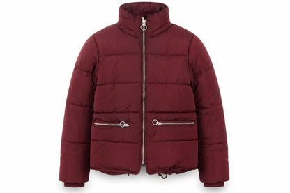 Womens UK Size 10 Topshop Red Puffer Jacket